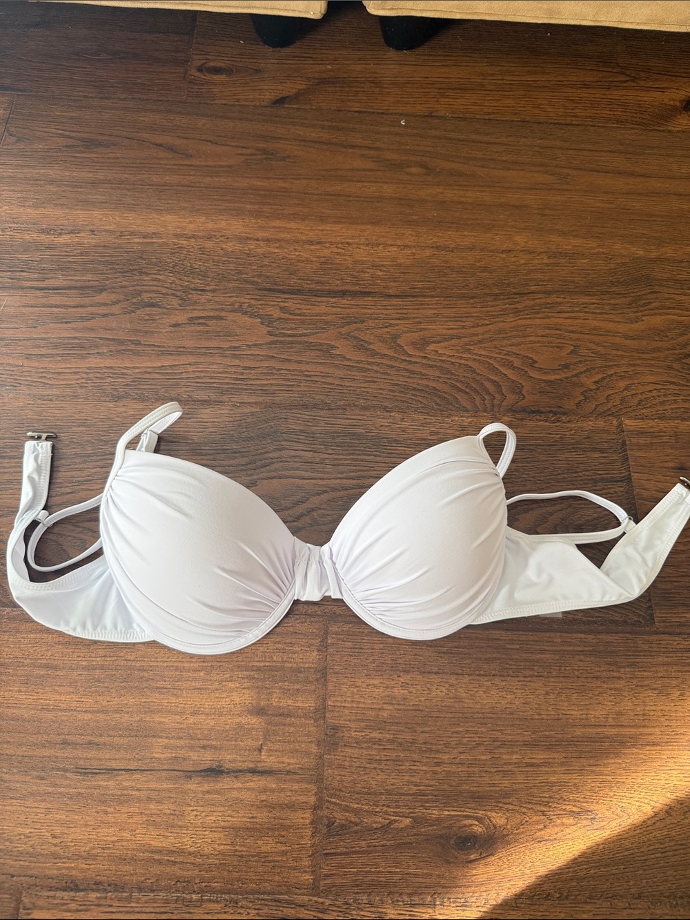 SHEIN Never Worn White Padded Bikini Top with Adjustable Straps
